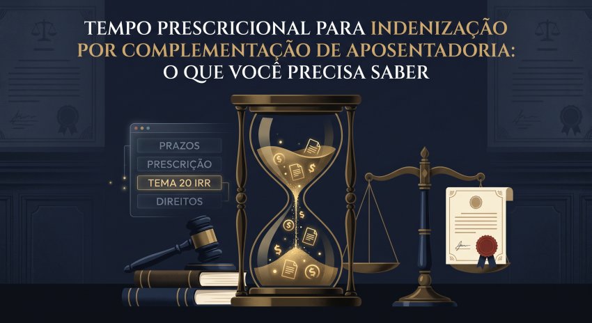 TEMPO PRESCRICIONAL PARA INDENIZAÇÃO POR COMPLEMENTAÇÃO DE APOSENTADORIA: O QUE VOCÊ PRECISA SABER